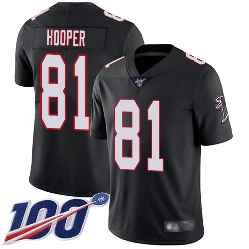 Atlanta Falcons Limited Black Men Austin Hooper Alternate Jersey NFL Football #81 100th Season Vapor Untouchable->atlanta falcons->NFL Jersey